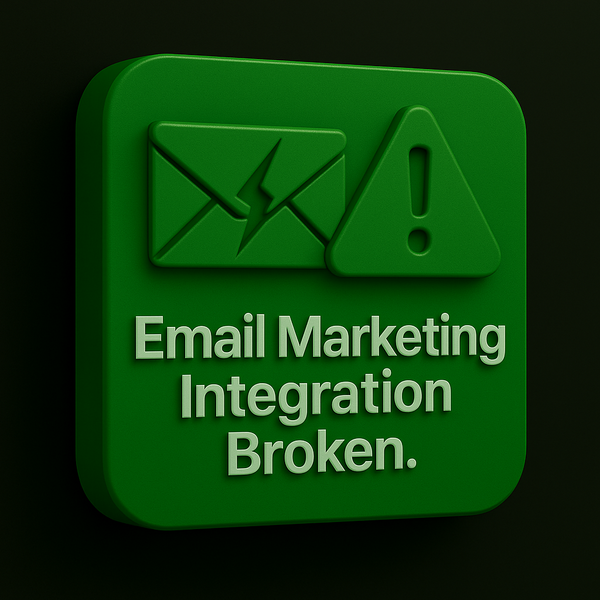 Email Marketing Integration Broken